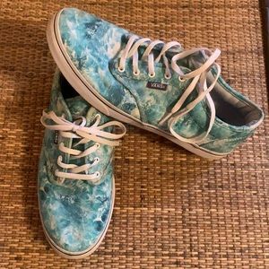 Water patterned Vans. Gently used.